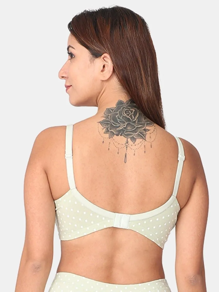 Aqua Polka Dot Front Open Nursing Bra