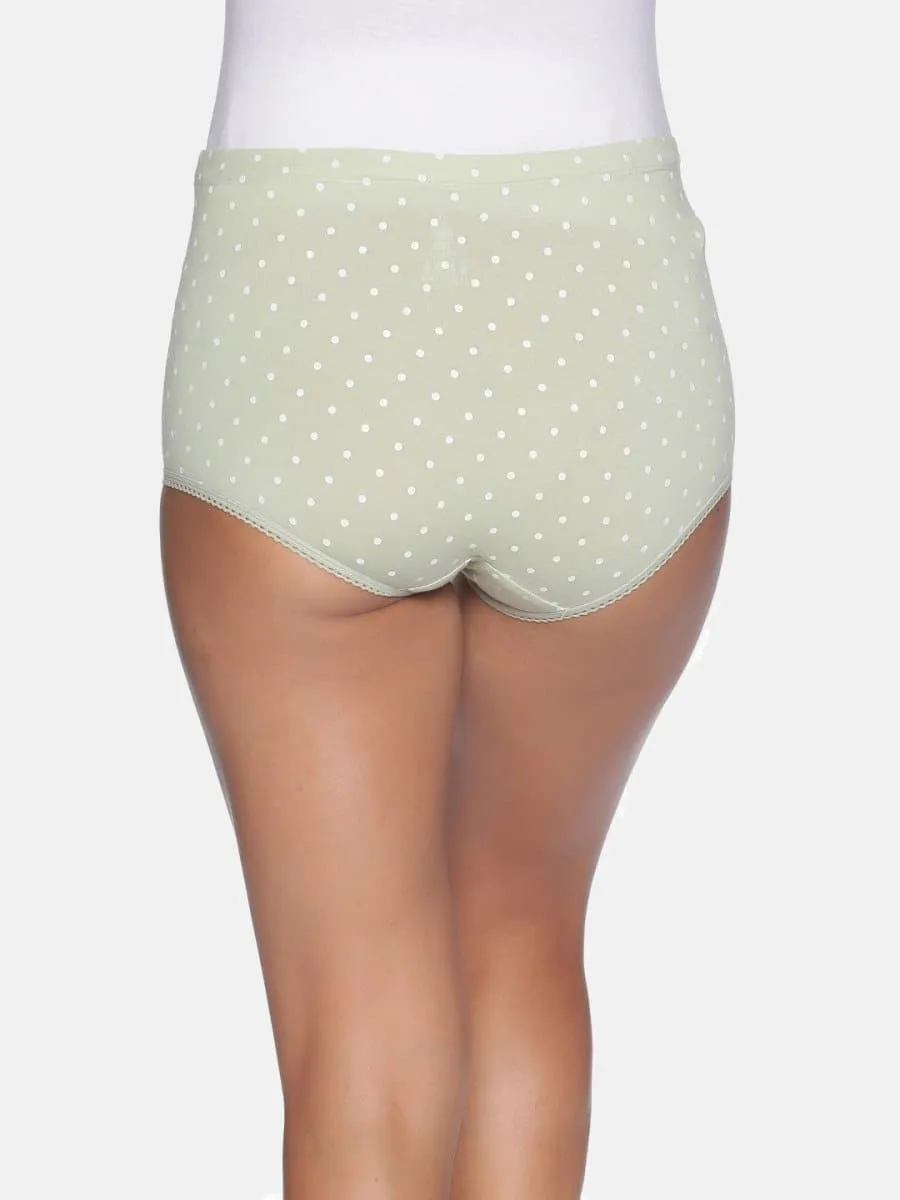 Aqua Polka Dot High Waist Maternity Panty