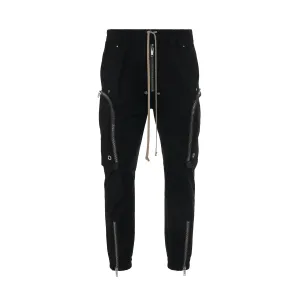 Bauhaus Cargo Pants with Zips in Black