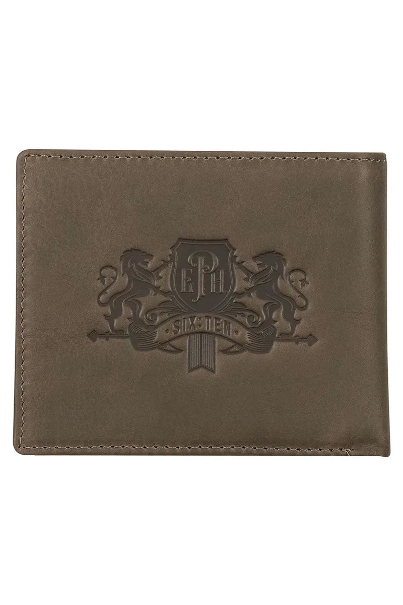 Be Strong in the Lord Charcoal-Brown Genuine Leather Bi-Fold Wallet