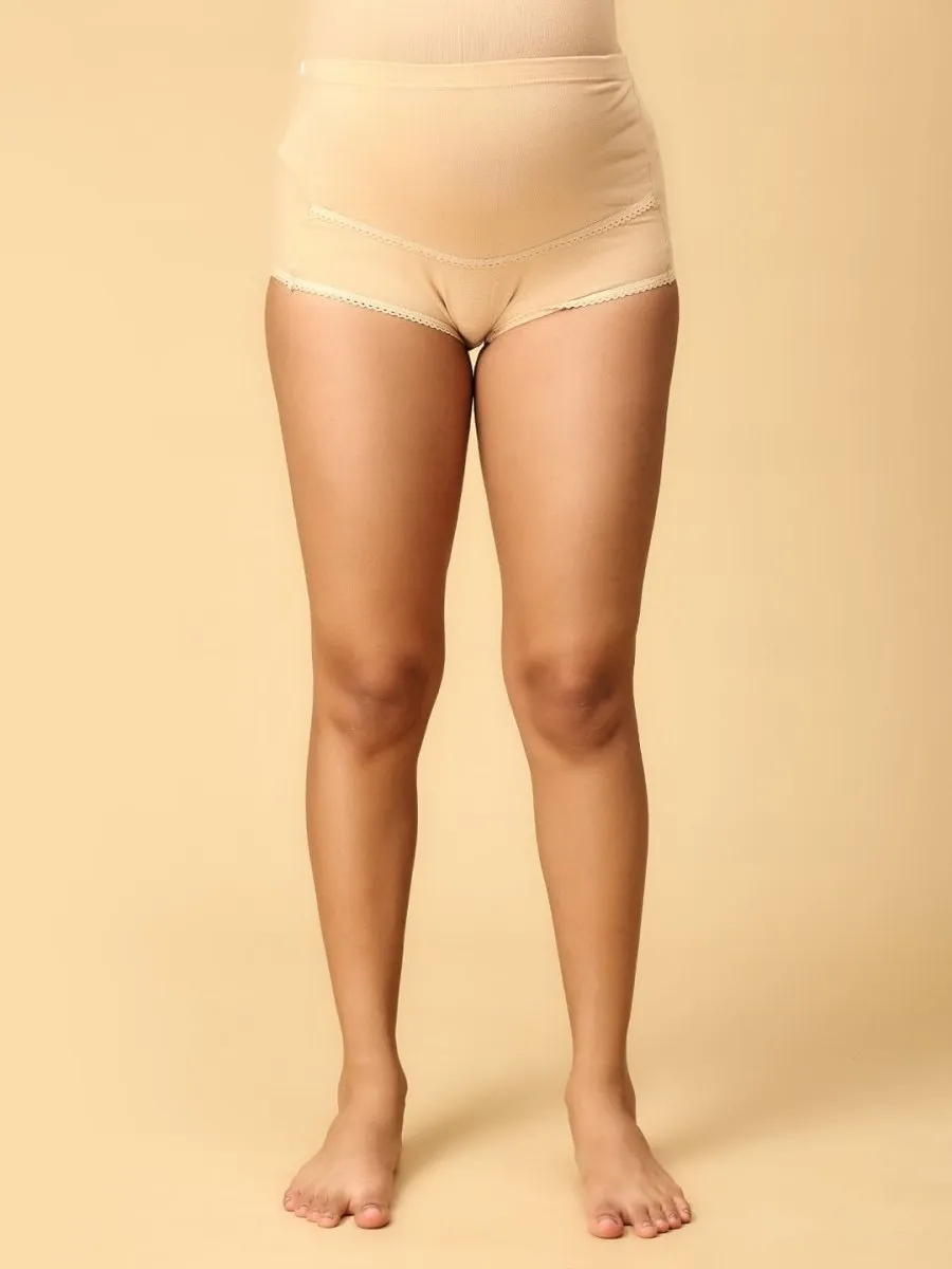 Beige Mama Over Belly Support Panties
