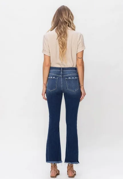 Bella Vervet Cropped Flare Jeans