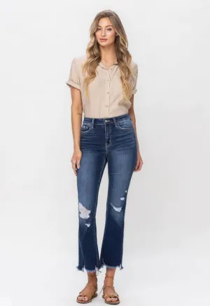 Bella Vervet Cropped Flare Jeans