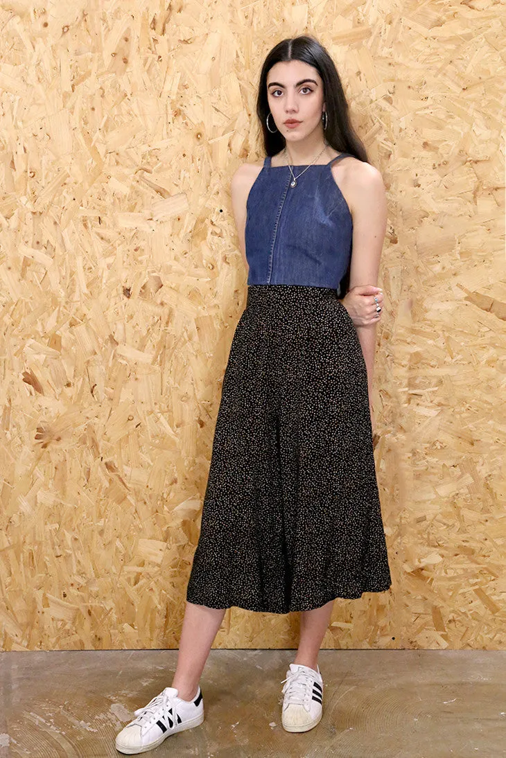 Black Embers Printed Culottes