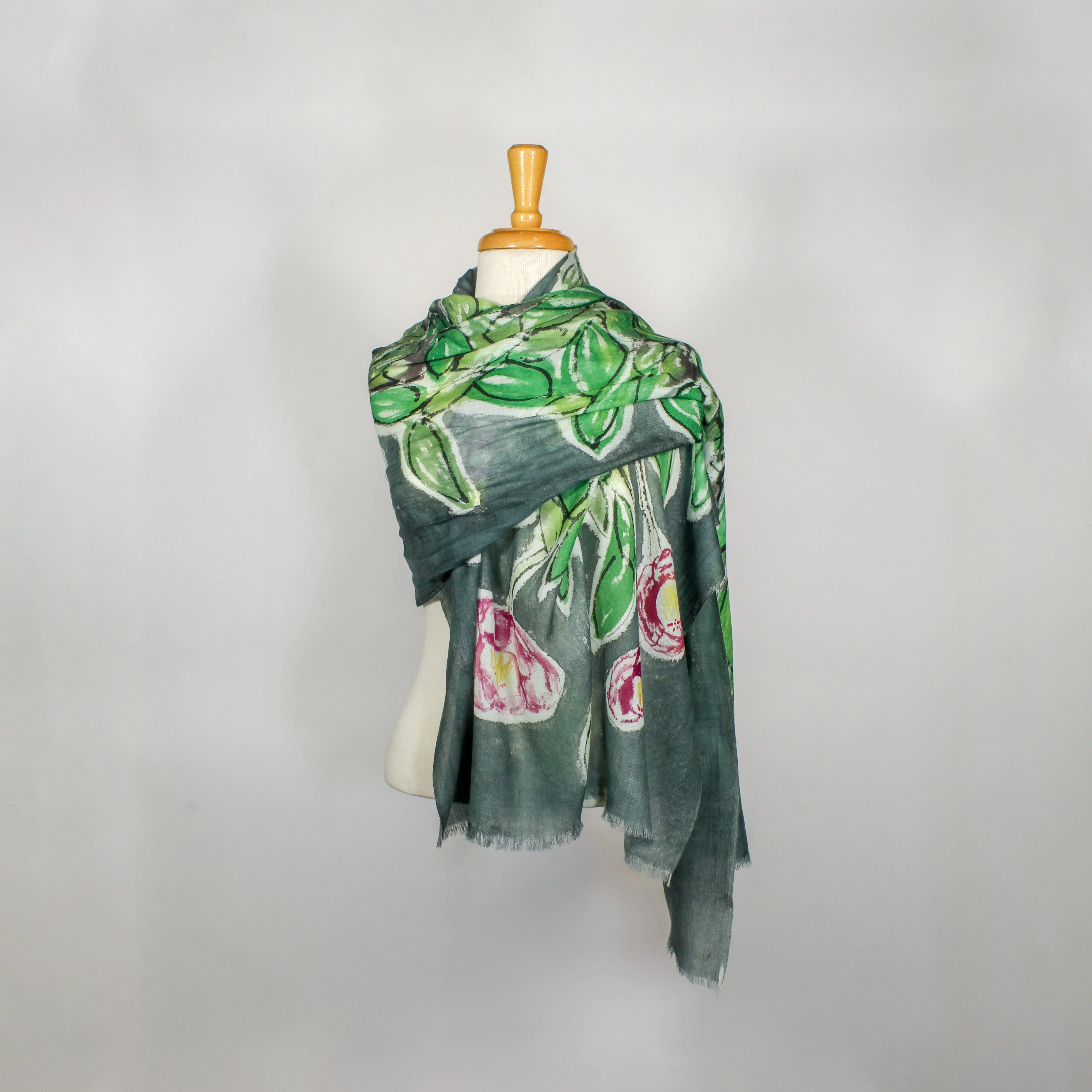 Cashmere & Merino Hand-Painted Scarves by Yuh Okano