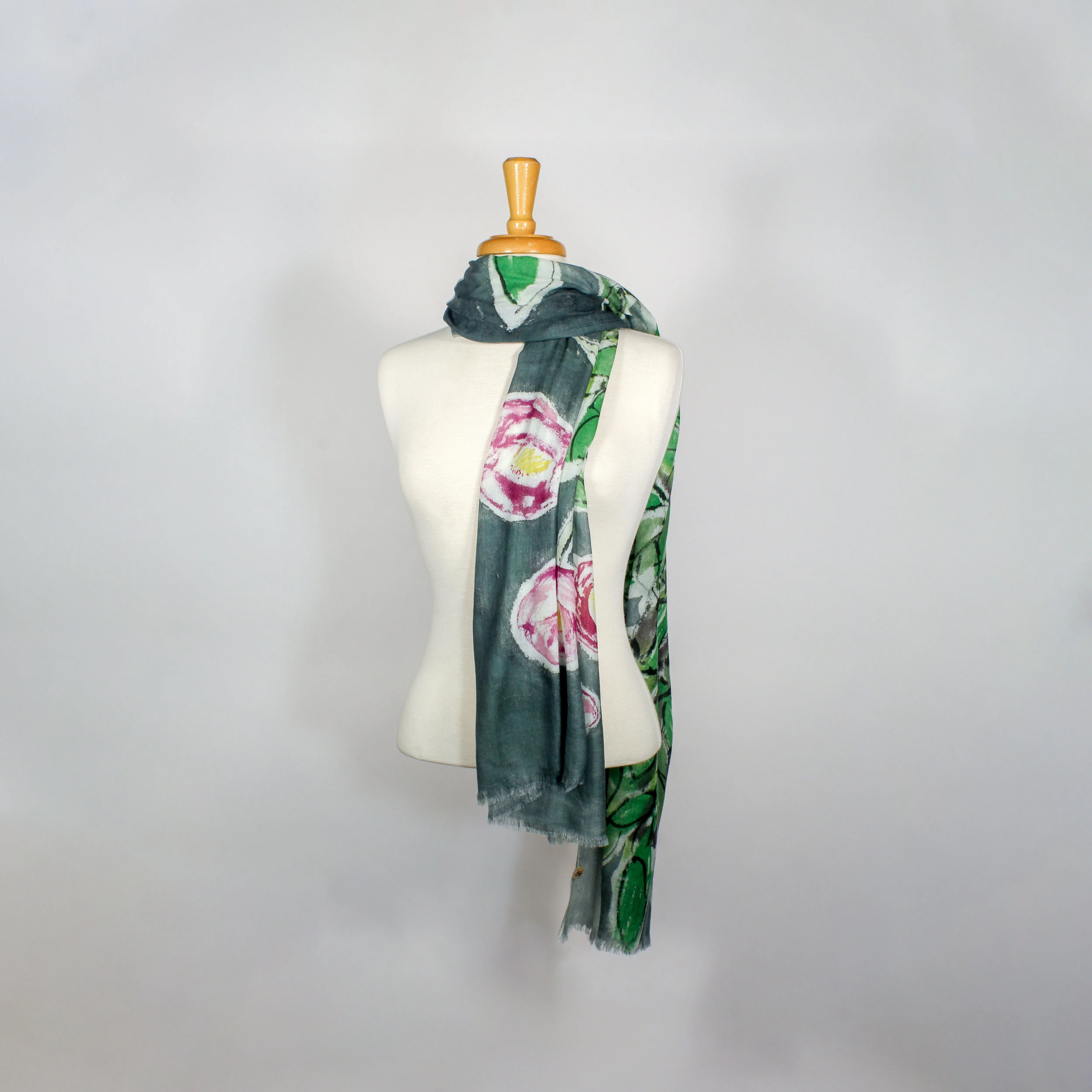 Cashmere & Merino Hand-Painted Scarves by Yuh Okano
