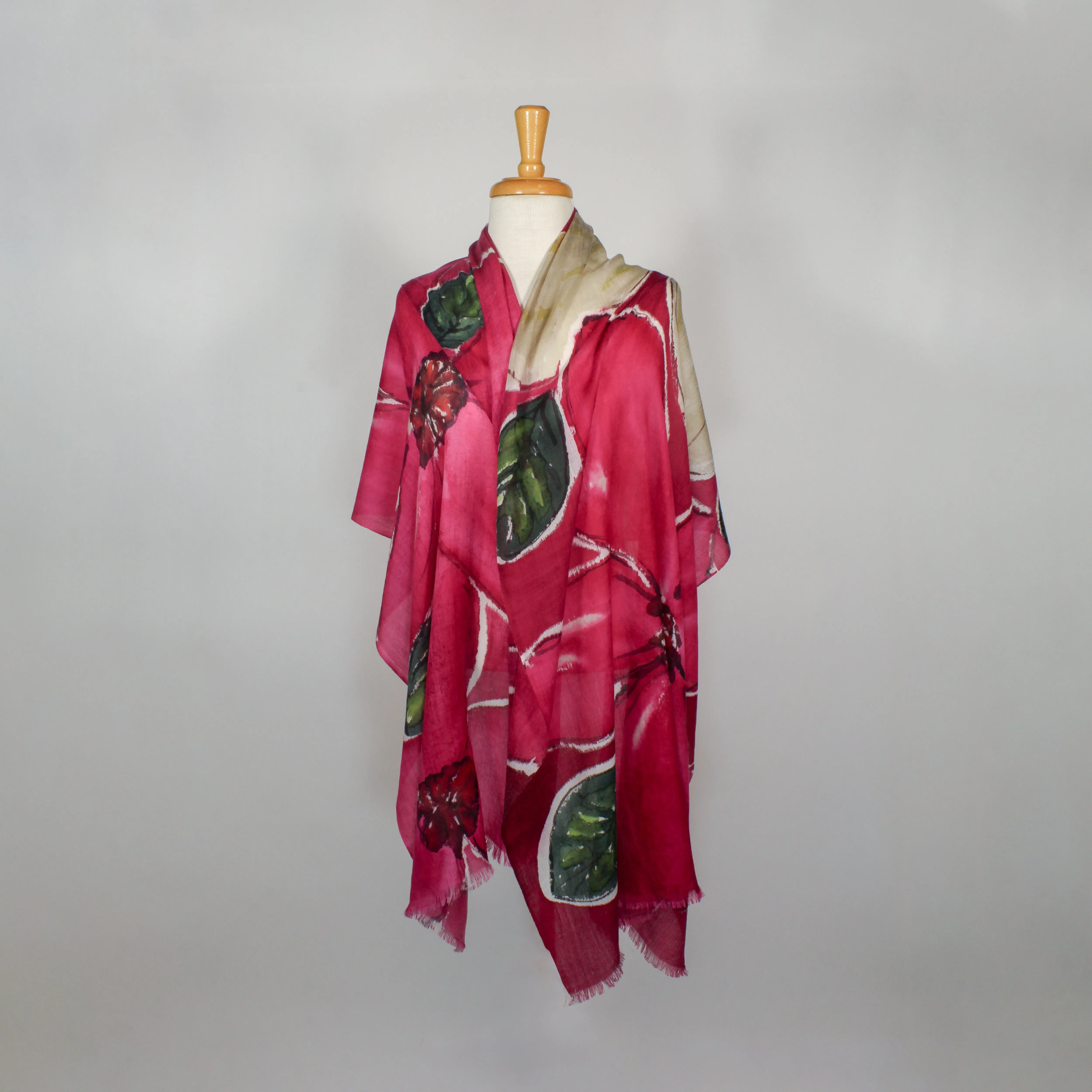 Cashmere & Merino Hand-Painted Scarves by Yuh Okano