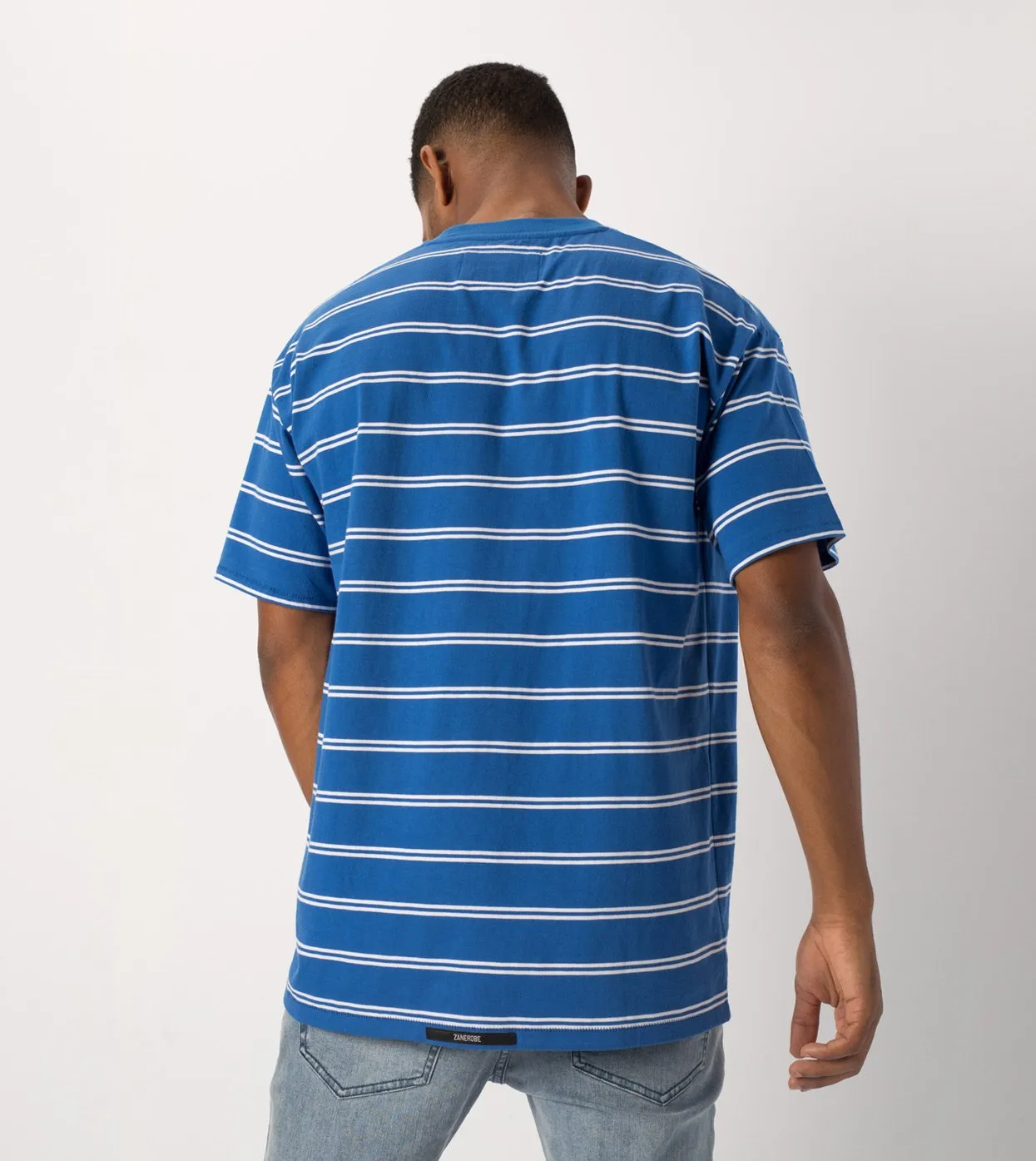 Channel Box Tee Cobalt/White