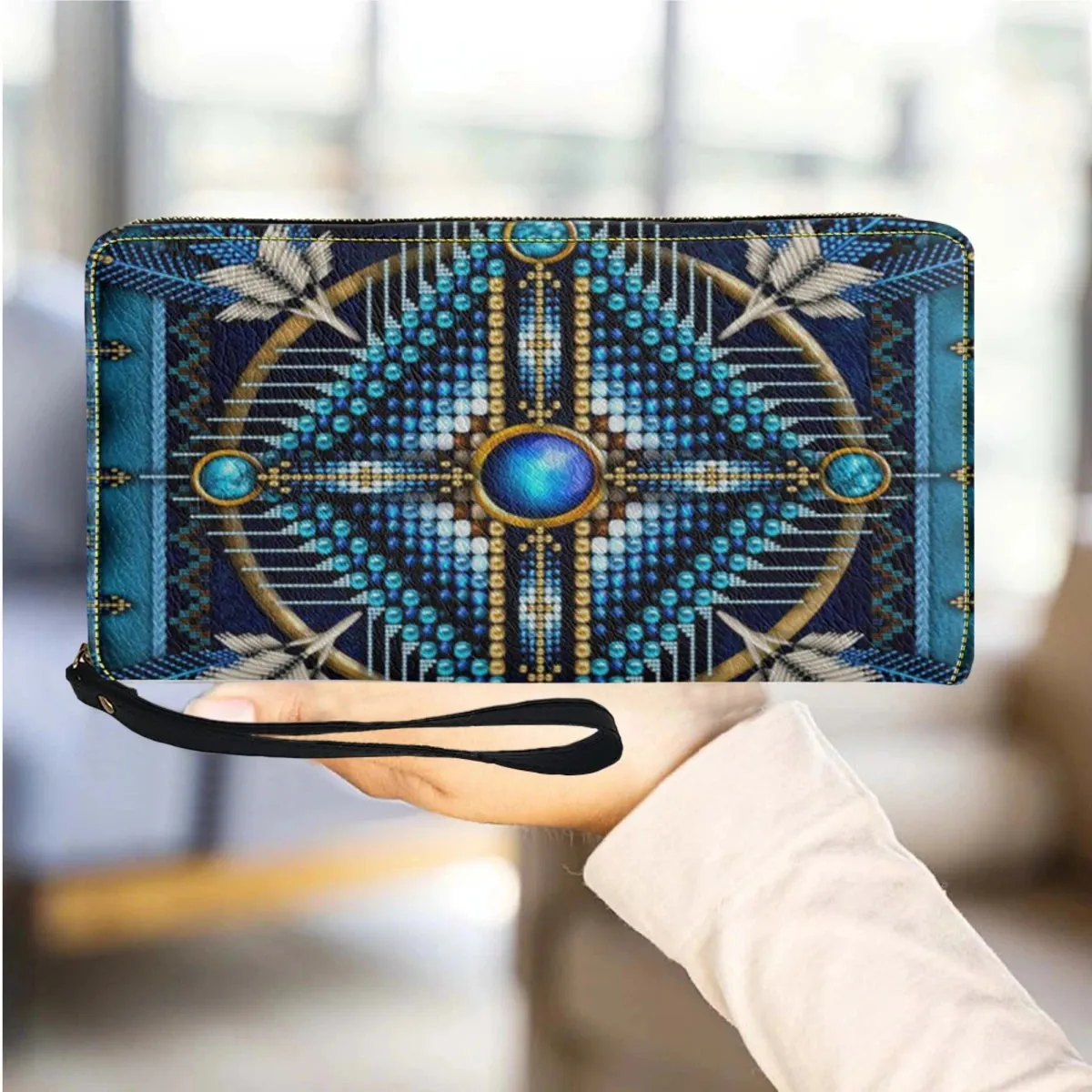 Christianart Personalized Gifts For Women, Women's Wallet Animal Print Wallets Fashion Handbags Wild Long Zipper Clutch Bag Multi-card Women Bag Purse.