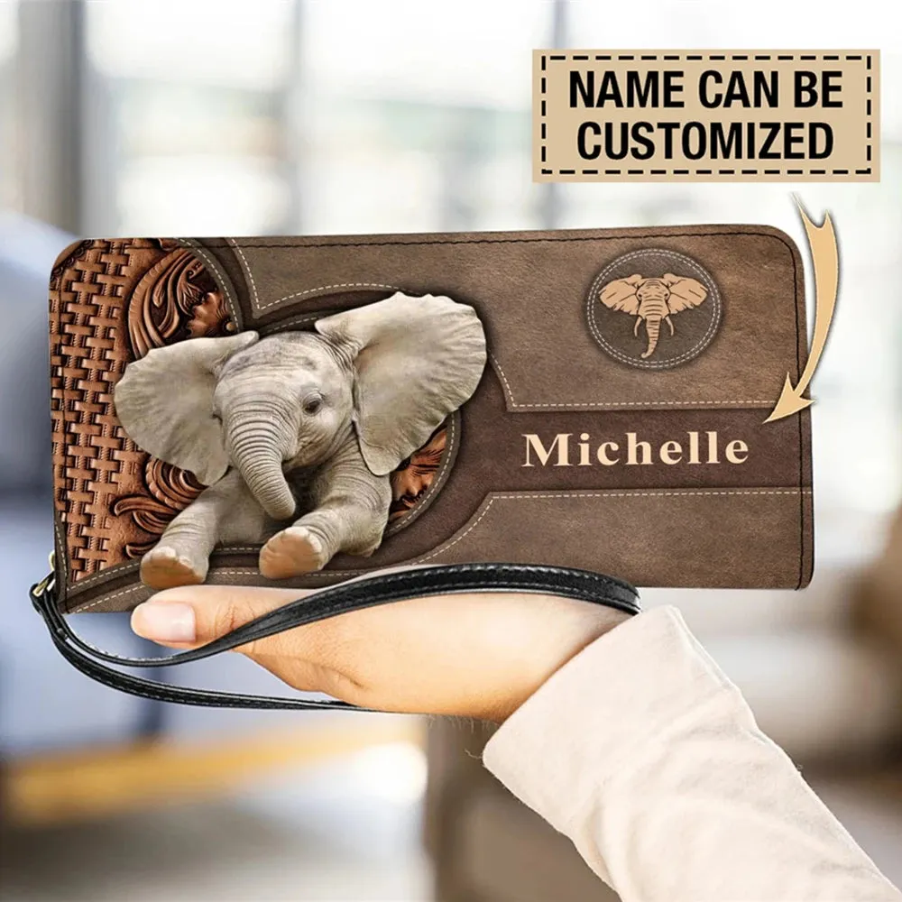 Christianart Personalized Gifts For Women, Women's Wallet Animal Print Wallets Fashion Handbags Wild Long Zipper Clutch Bag Multi-card Women Bag Purse.