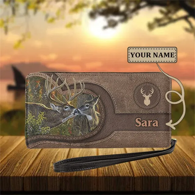 Christianart Personalized Gifts For Women, Women's Wallet Animal Print Wallets Fashion Handbags Wild Long Zipper Clutch Bag Multi-card Women Bag Purse.