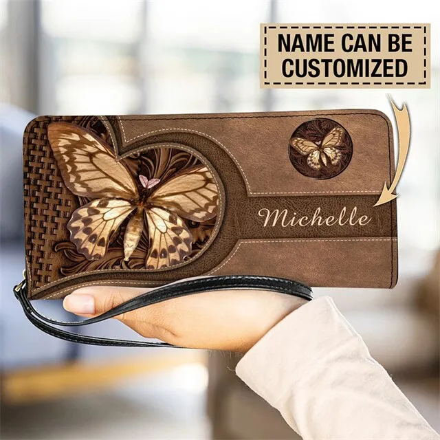 Christianart Personalized Gifts For Women, Women's Wallet Animal Print Wallets Fashion Handbags Wild Long Zipper Clutch Bag Multi-card Women Bag Purse.