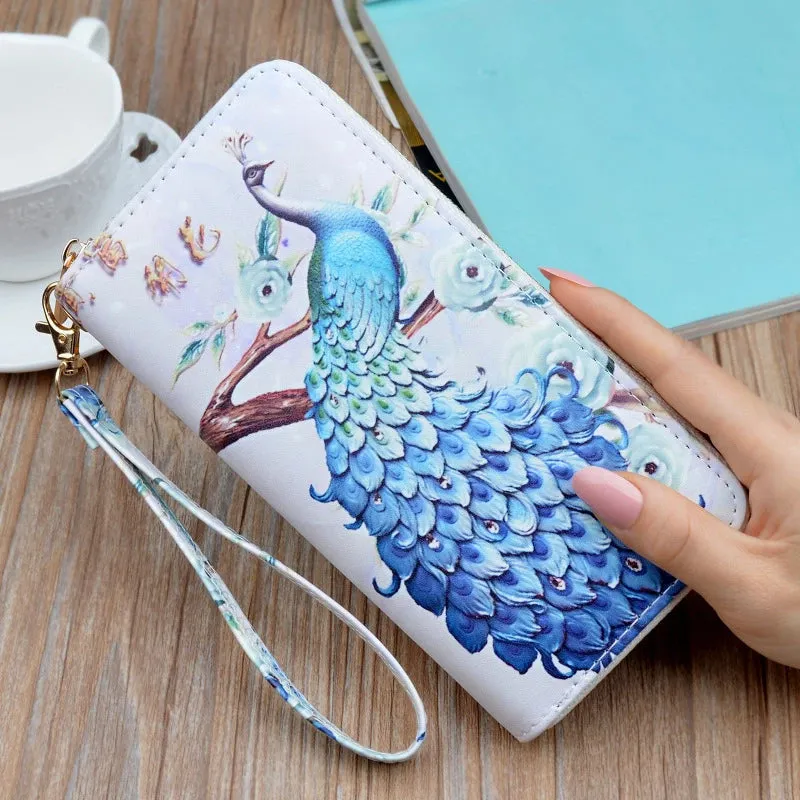 Christianart Personalized Gifts For Women, Women's Wallet Animal Print Wallets Fashion Handbags Wild Long Zipper Clutch Bag Multi-card Women Bag Purse.