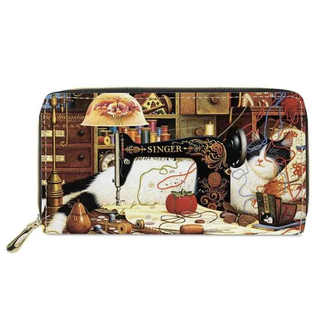 Christianart Personalized Gifts For Women, Women's Wallet Animal Print Wallets Fashion Handbags Wild Long Zipper Clutch Bag Multi-card Women Bag Purse.