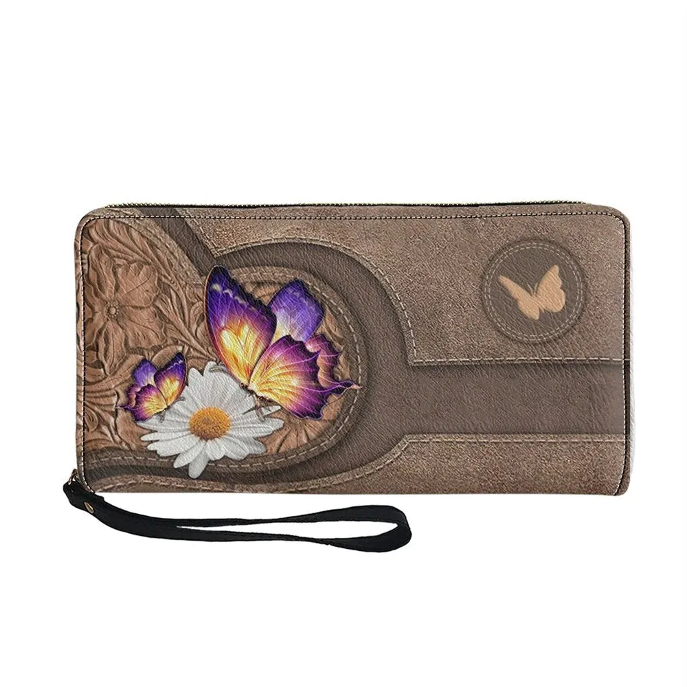 Christianart Personalized Gifts For Women, Women's Wallet Animal Print Wallets Fashion Handbags Wild Long Zipper Clutch Bag Multi-card Women Bag Purse.
