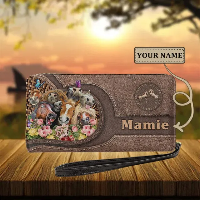 Christianart Personalized Gifts For Women, Women's Wallet Animal Print Wallets Fashion Handbags Wild Long Zipper Clutch Bag Multi-card Women Bag Purse.