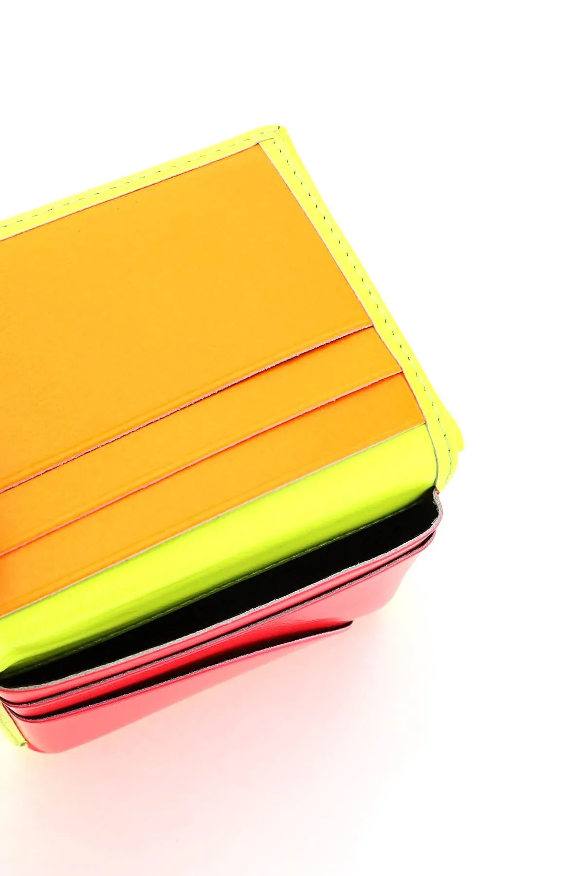 Comme des garcons wallet fluo leather bifold wallet
