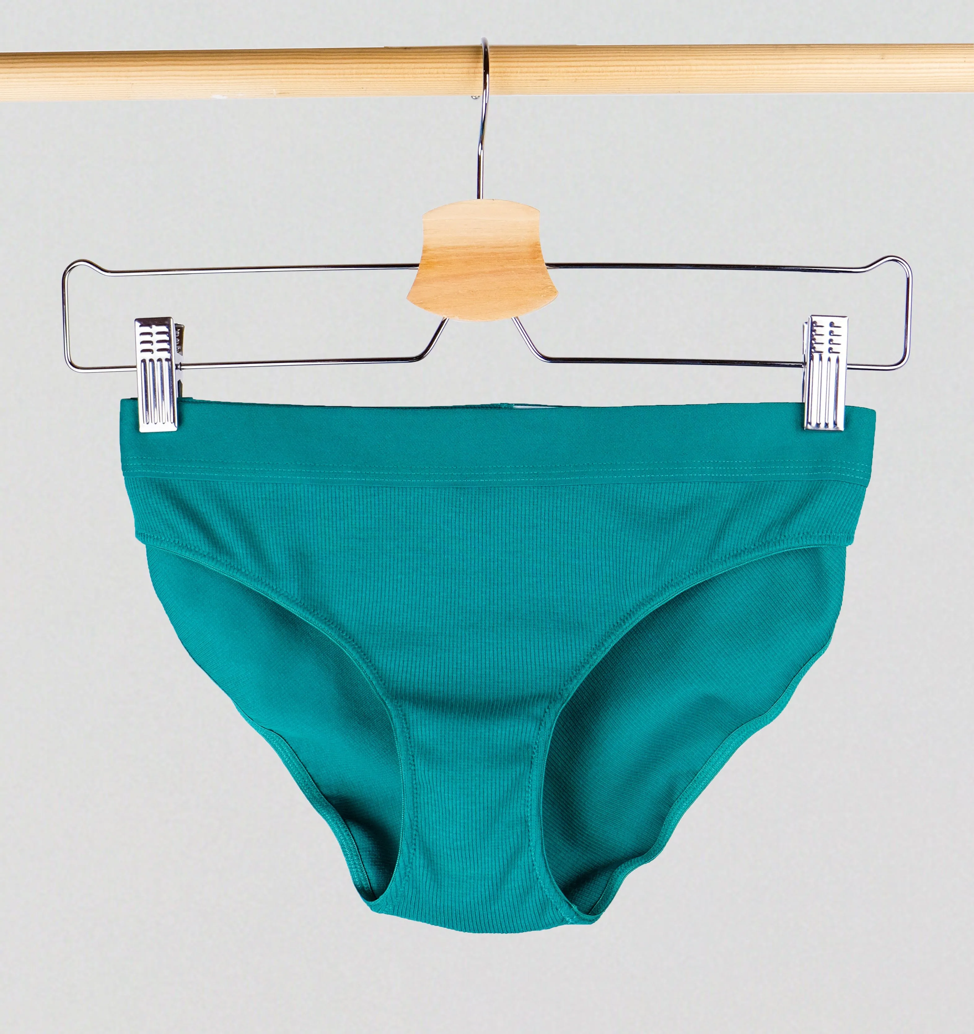 Cotton rib bikini brief [Emerald]