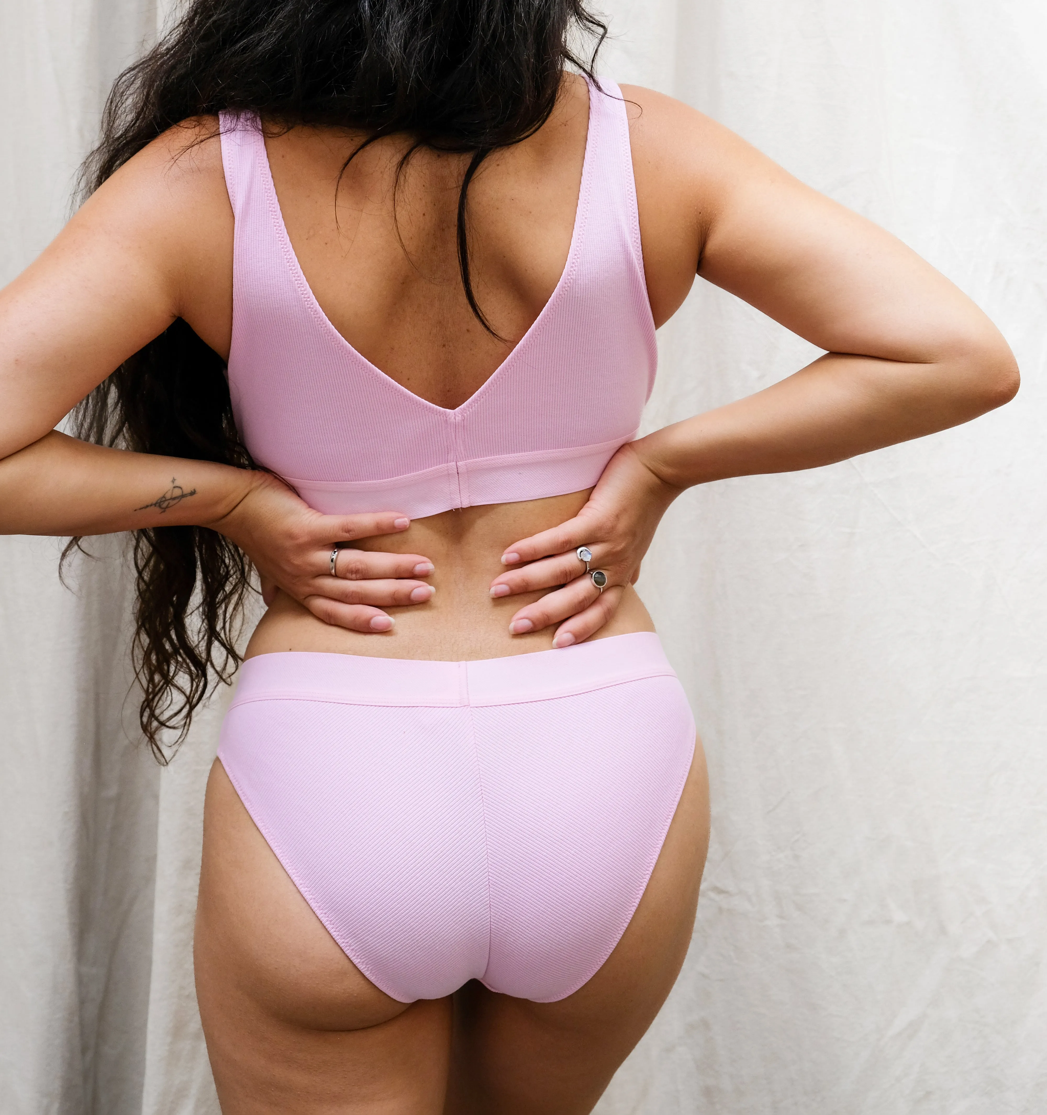 Cotton rib bikini brief [Pantry Pink]