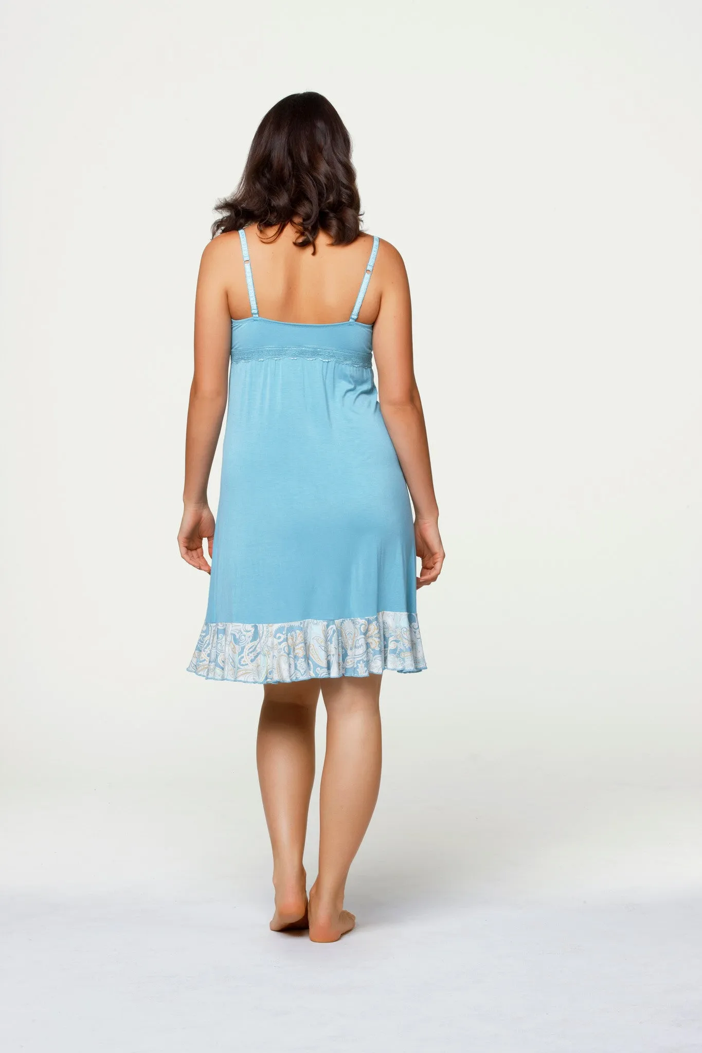 Creme Brulee Nursing Chemise Light Blue - Cake