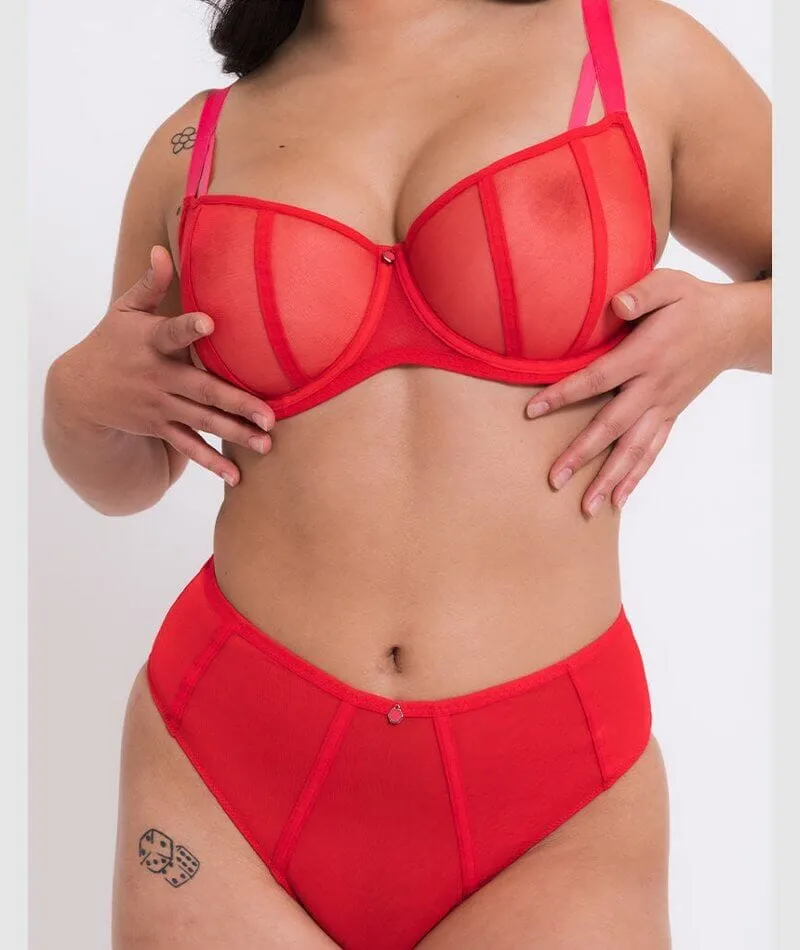 Curvy Kate Elementary Balcony Bra - Red/Pink