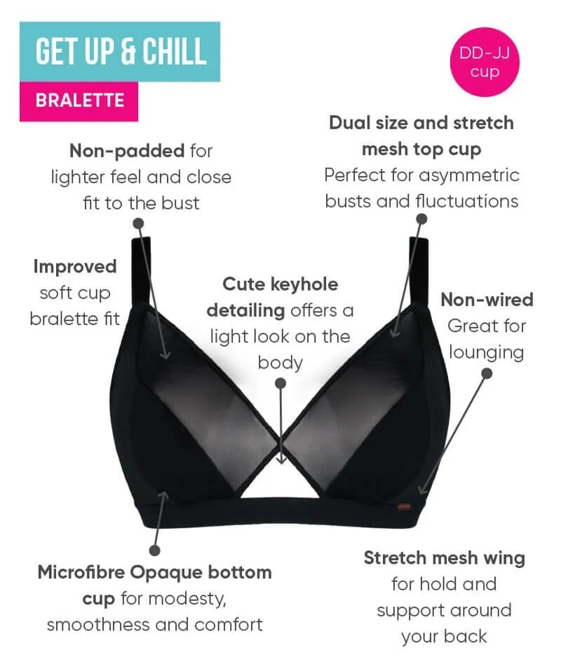 Curvy Kate Get Up And Chill Wire-Free Bralette - Black