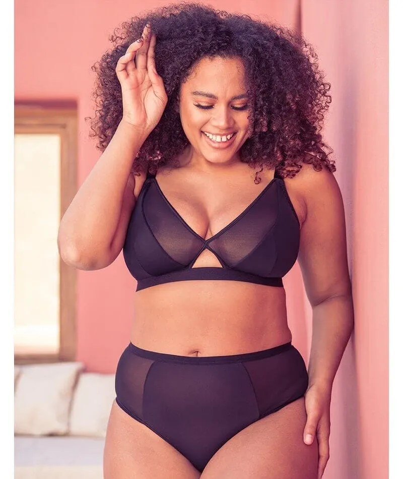 Curvy Kate Get Up And Chill Wire-Free Bralette - Black