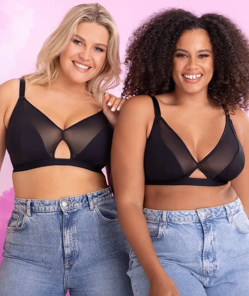 Curvy Kate Get Up And Chill Wire-Free Bralette - Black