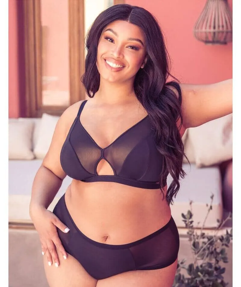 Curvy Kate Get Up And Chill Wire-Free Bralette - Black