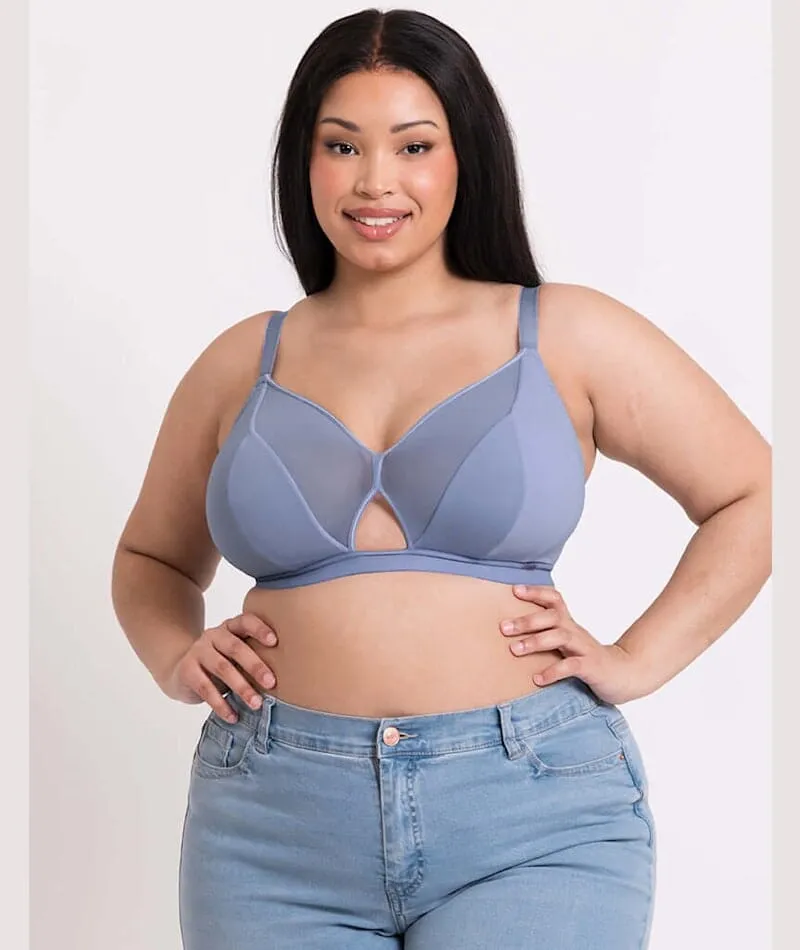 Curvy Kate Get Up And Chill Wire-Free Bralette - Slate Blue