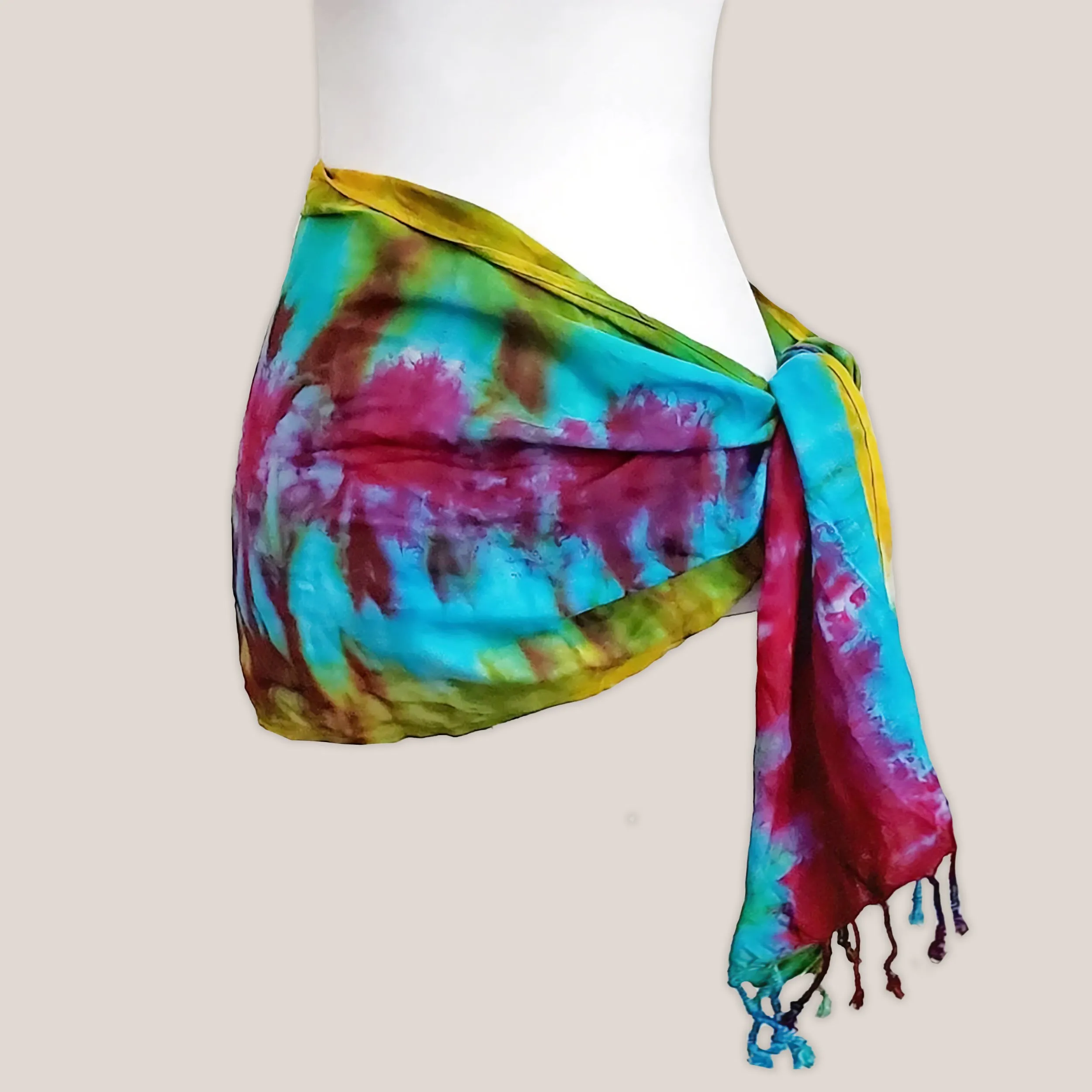 Double Rainbow Tie Dye Scarf