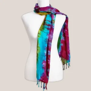 Double Rainbow Tie Dye Scarf