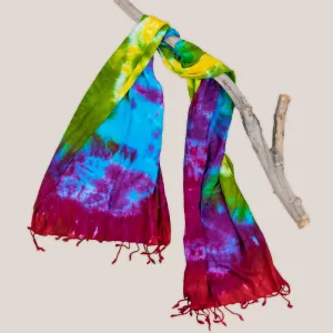 Double Rainbow Tie Dye Scarf