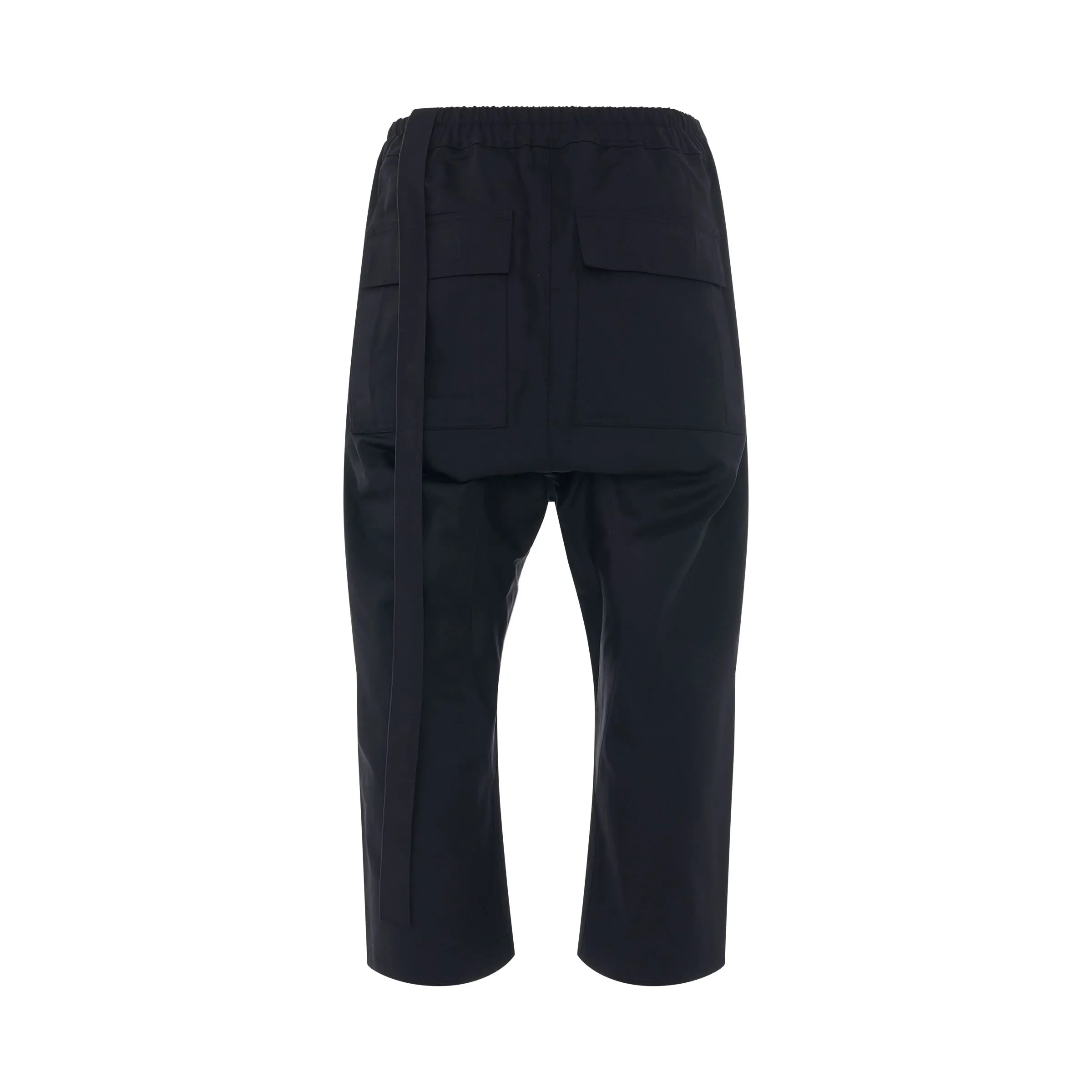 DRKSHDW Cargo Drawstring Cropped Pants in Cotton Twill