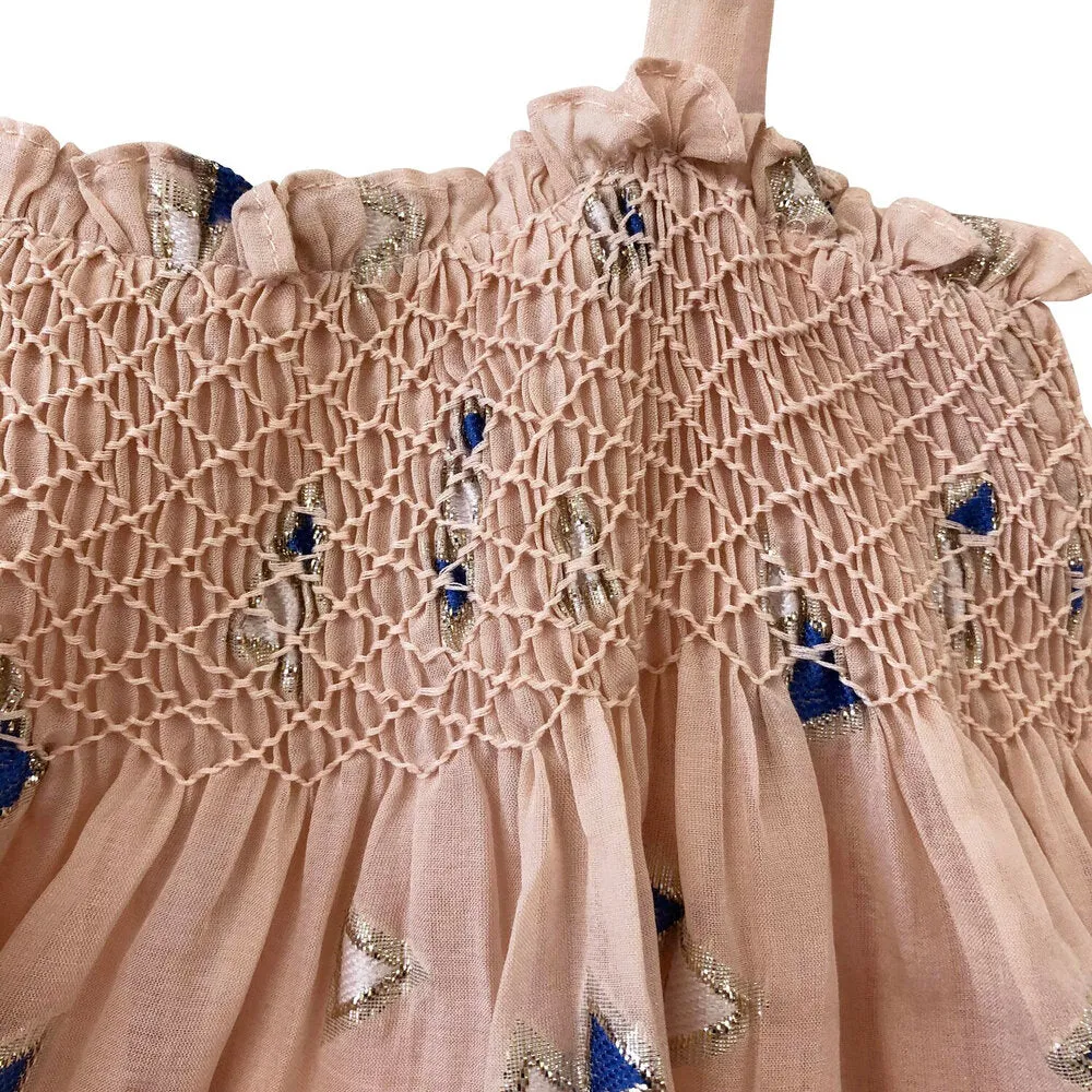 Girls Jamila Long Dress - Pale Blush