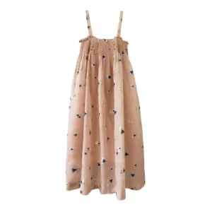 Girls Jamila Long Dress - Pale Blush