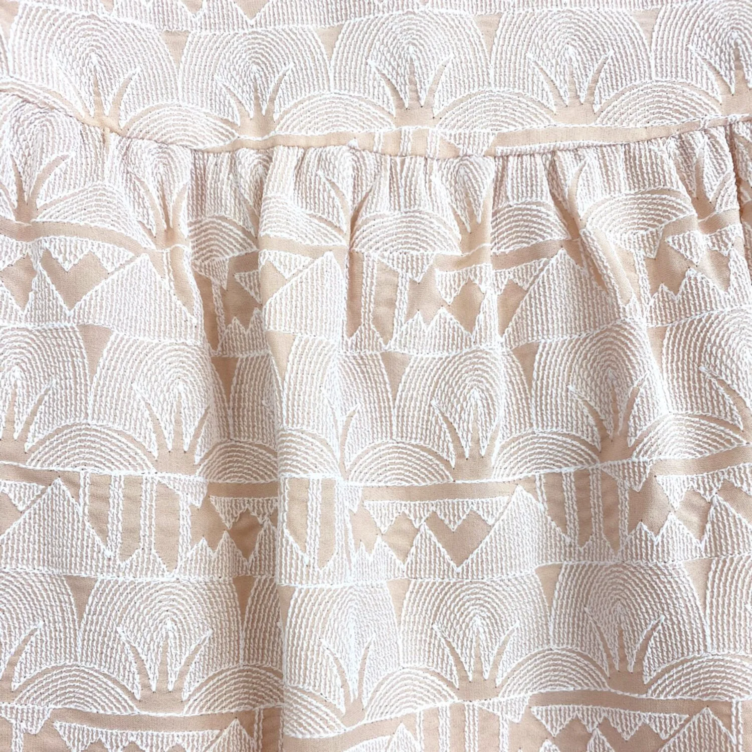 Girls Lotus Trim Dress - Blush