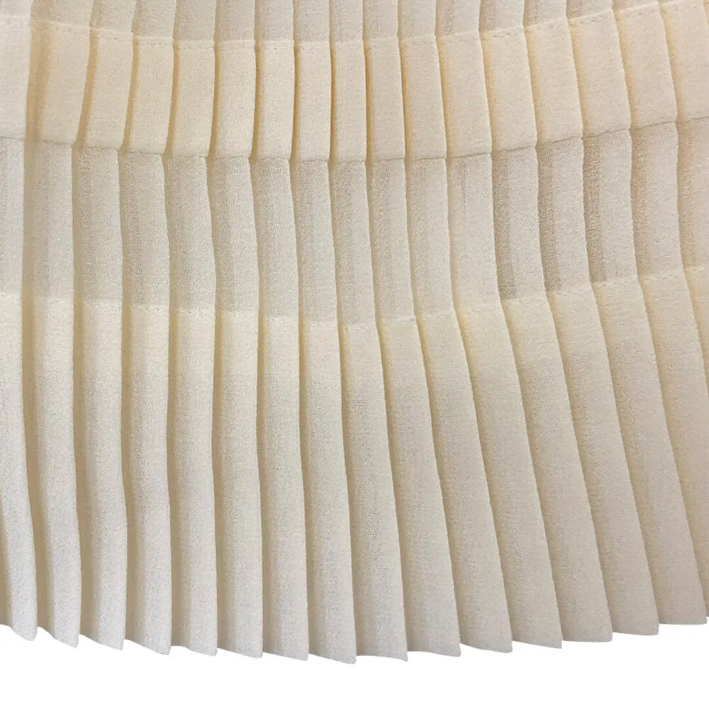 Girls Maryam Pleated Dress - Egret