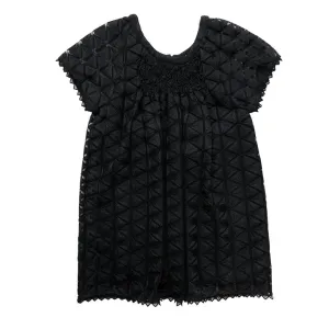 Girls Norah Embroidered Dress - Meteroite