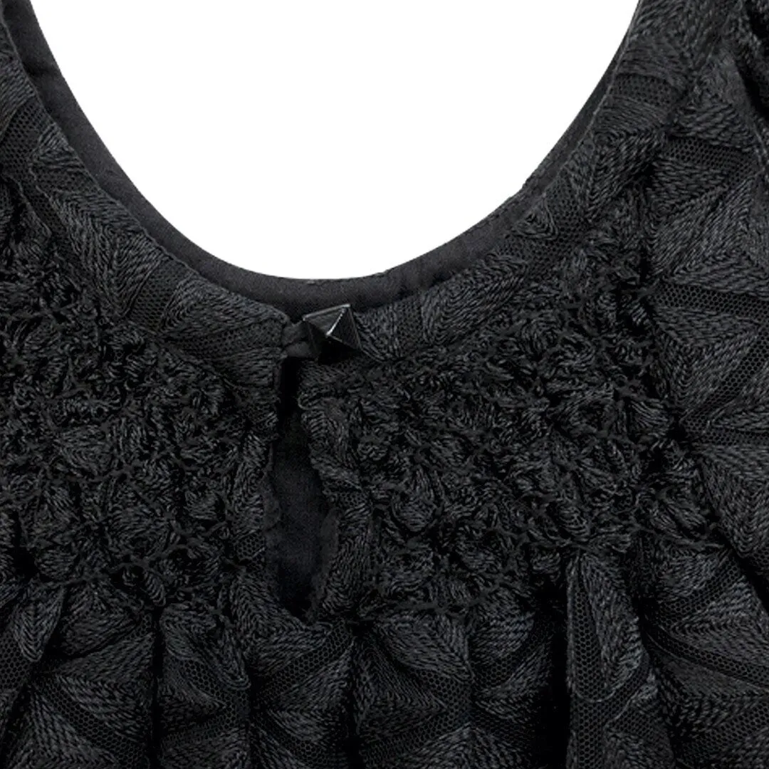 Girls Norah Embroidered Dress - Meteroite