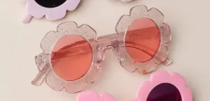 GROOVY SUNGLASSES - PINK GLITTER