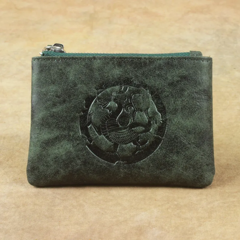 Guardian Seal™ Japanese Leather Coin Bag