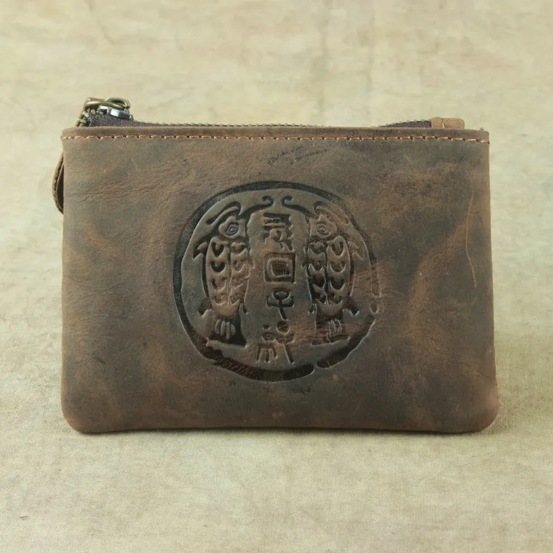 Guardian Seal™ Japanese Leather Coin Bag