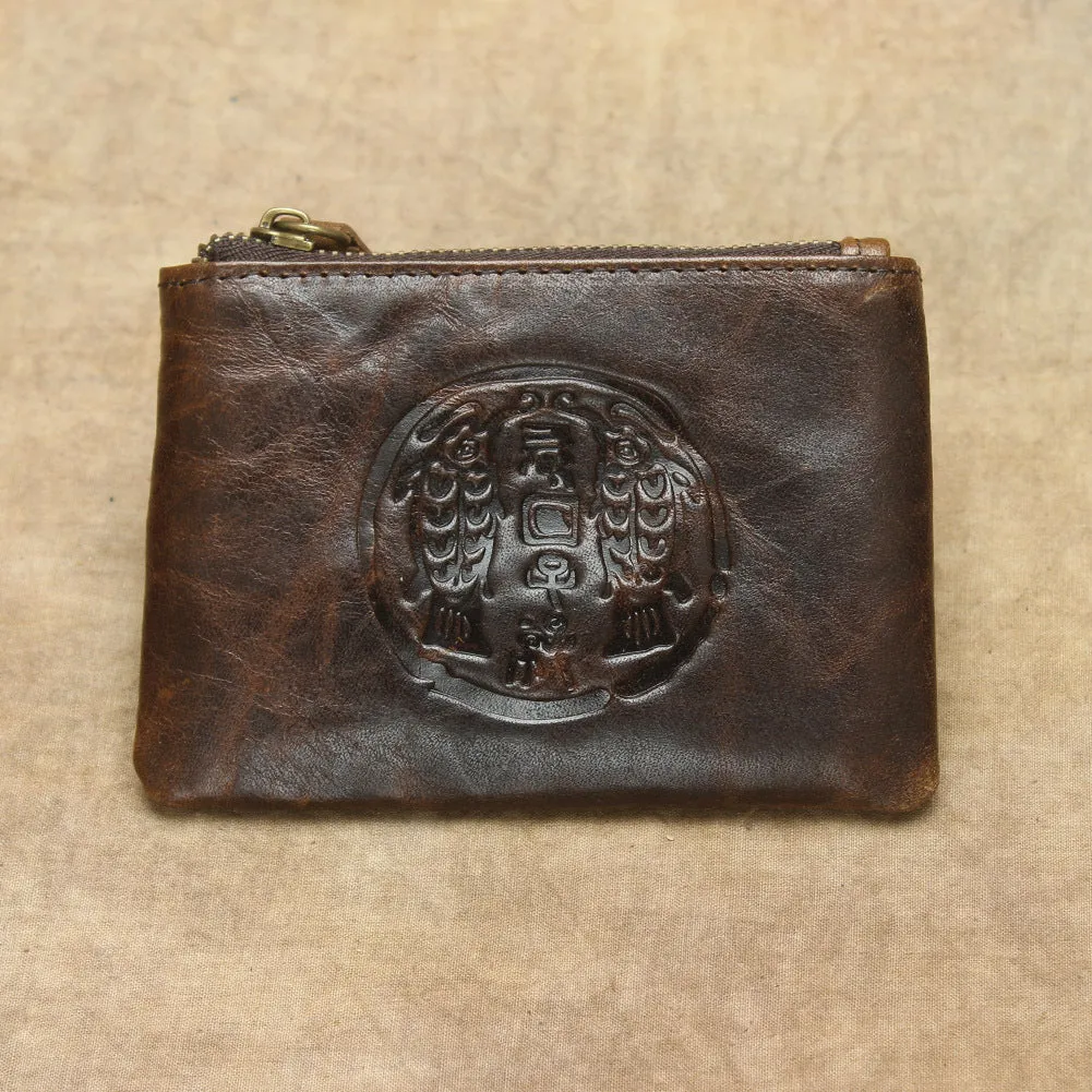 Guardian Seal™ Japanese Leather Coin Bag