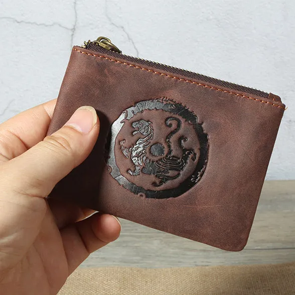 Guardian Seal™ Japanese Leather Coin Bag