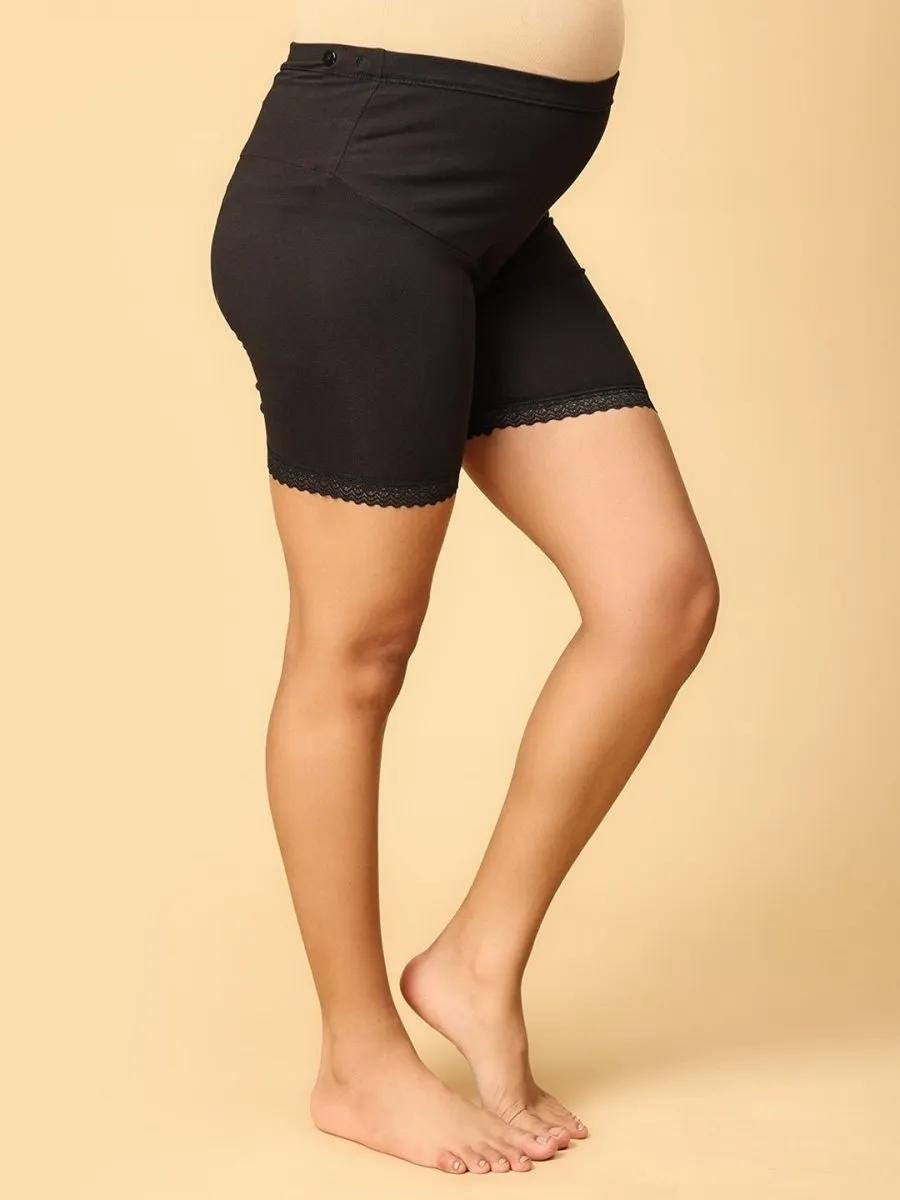 High Waist Mama Boyshort-Black