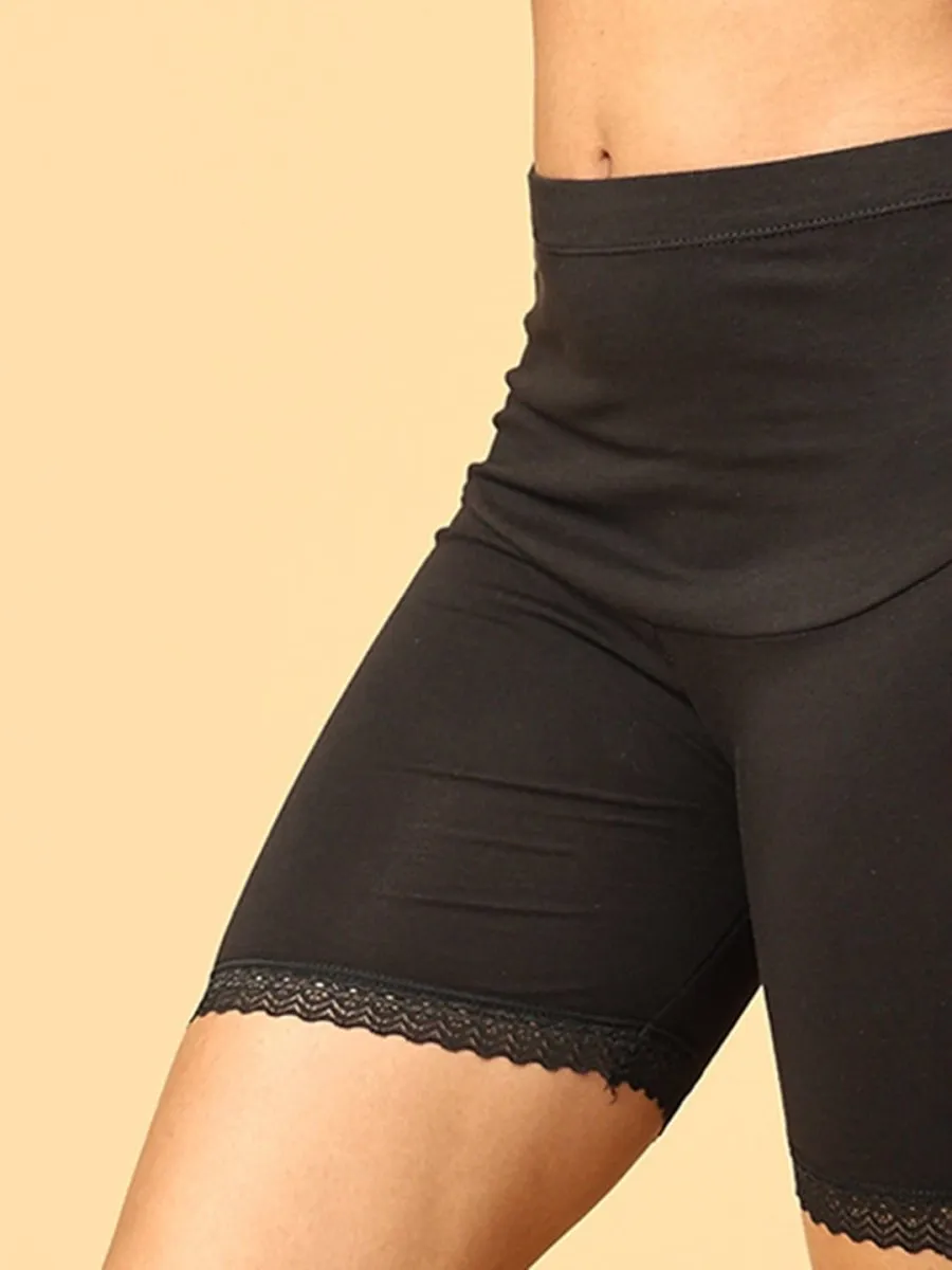 High Waist Mama Boyshort-Black