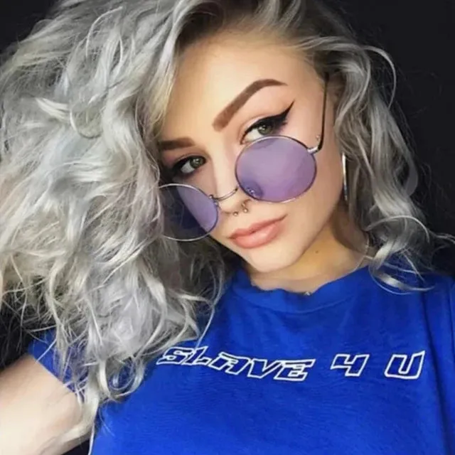 hip hop-style round sunglasses for women