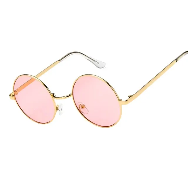 hip hop-style round sunglasses for women
