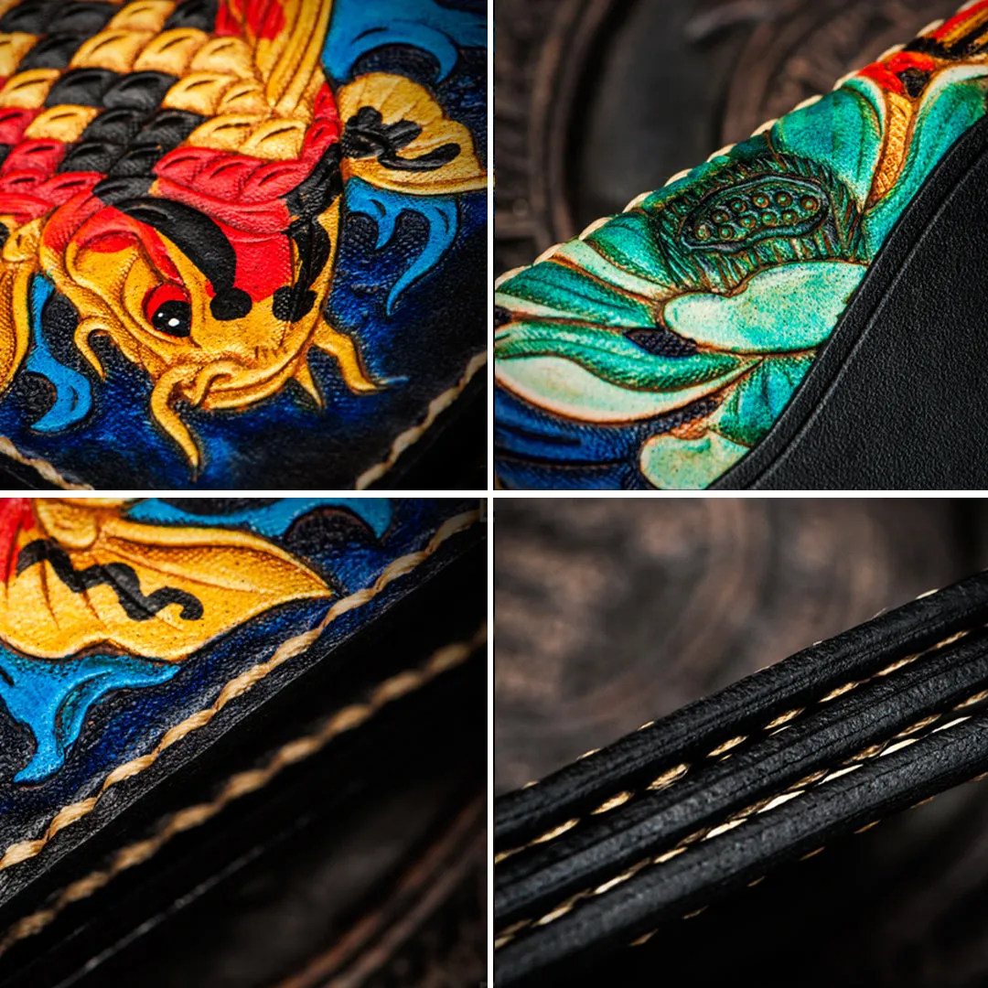 Hundred Ghosts™ Irezumi Japanese Leather Cardholder (20% OFF)